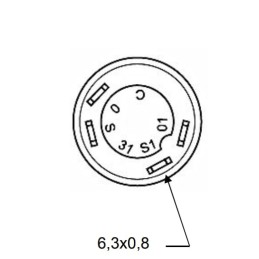 Round green lifting and lowering button switch