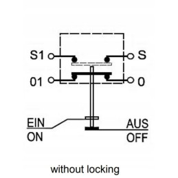 Round green lifting and lowering button switch