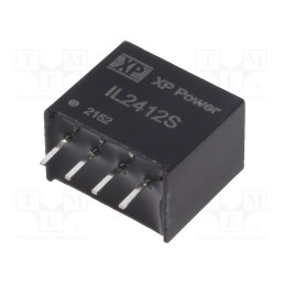 1 pcs x XP POWER - IL2412S - Converter: DC/DC, 2W, Uin: 24V, Uout: 12VDC, Iout: 168mA, SIP, 70kHz