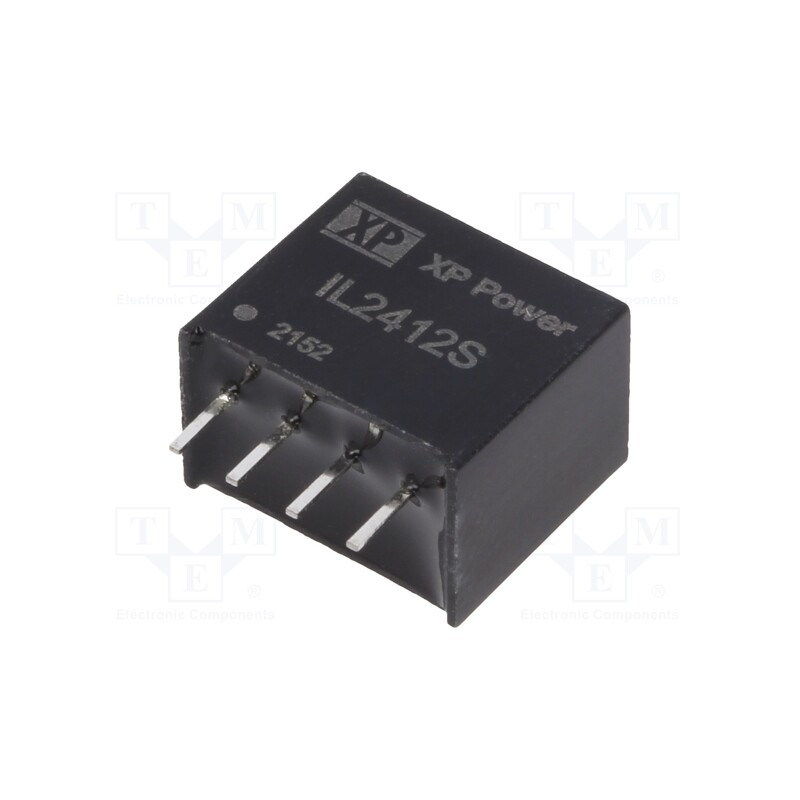 1 pcs x XP POWER - IL2412S - Converter: DC/DC, 2W, Uin: 24V, Uout: 12VDC, Iout: 168mA, SIP, 70kHz