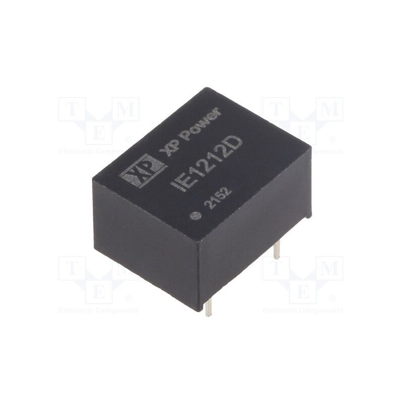 1 pcs x XP POWER - IE1212D - Converter: DC/DC, 1W, Uin: 12V, Uout: 12VDC, Iout: 84mA, DIP, 150kHz