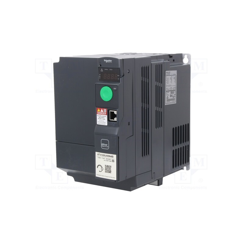 1 pcs x SCHNEIDER ELECTRIC - ATV320U55N4B - Vector inverter, 5.5kW, 3x400VAC, 3x380÷500VAC, 0÷10V, IN: 9, 14.3A