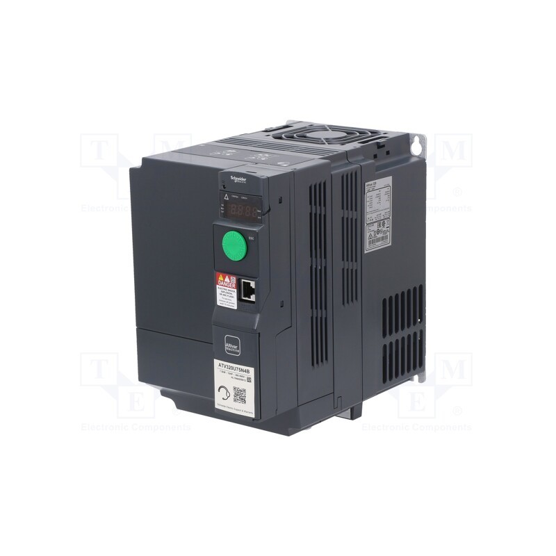 1 pcs x SCHNEIDER ELECTRIC - ATV320U75N4B - Vector inverter, 7.5kW, 3x400VAC, 3x380÷500VAC, 0÷10V, IN: 9, 17A