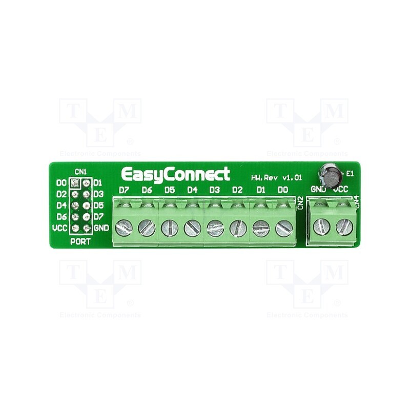 1 pcs x MIKROE - EASYCONNECT - Expansion board, IDC10,screw terminal, prototype board