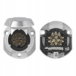 13-pin trailer hitch socket with aluminum switch