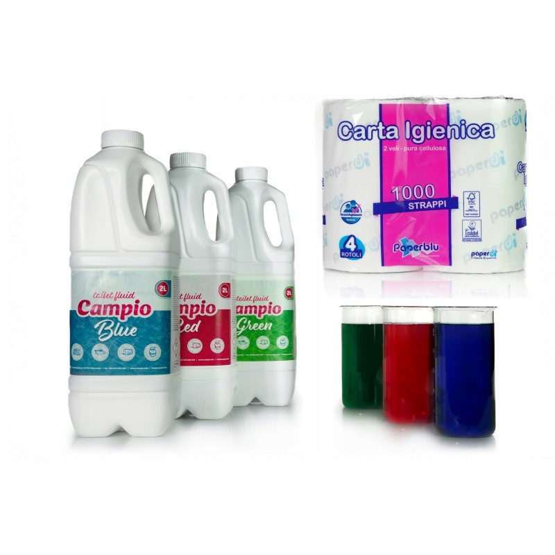 set of fluids for tourist toilets, 6l paper toilet