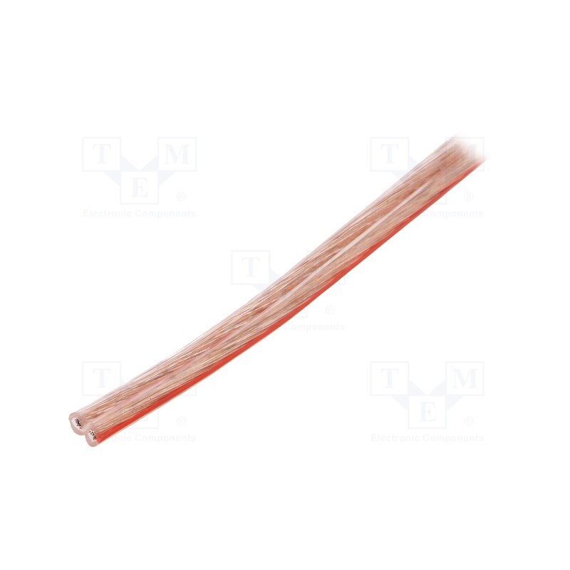 1 rol x LOGILINK - CA1084 - Wire: loudspeaker cable, stranded, CCA, transparent, unshielded