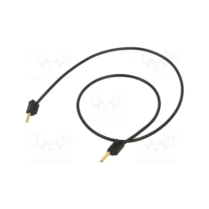 1 pcs x STu00c4UBLI - 28.0033-06021 - Test lead, 60VDC, 30VAC, 10A, non-insulated, Len: 0.6m, black