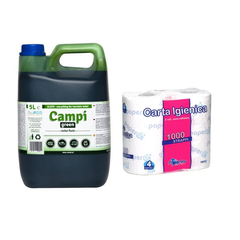 Campi Green tourist toilet fluid, 5l paper