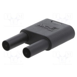 1 pcs x STu00c4UBLI - 66.4010-21 - 4mm banana, banana 4mm socket x2,banana 4mm plug x2, 32A, black