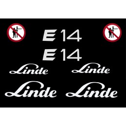 Linde e14 pictogram stickers set