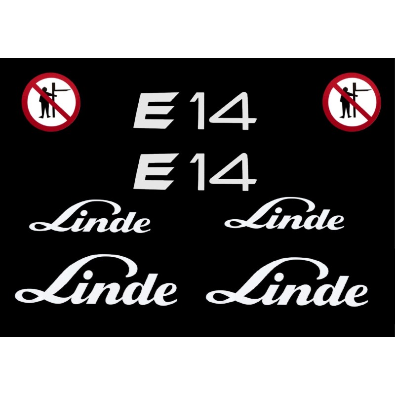 Linde e14 pictogram stickers set