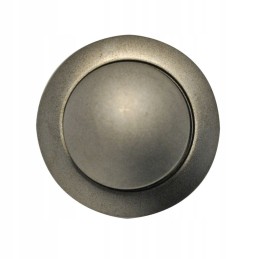 Mini push lock rosette button, silver button