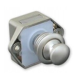 Mini push lock rosette button, silver button