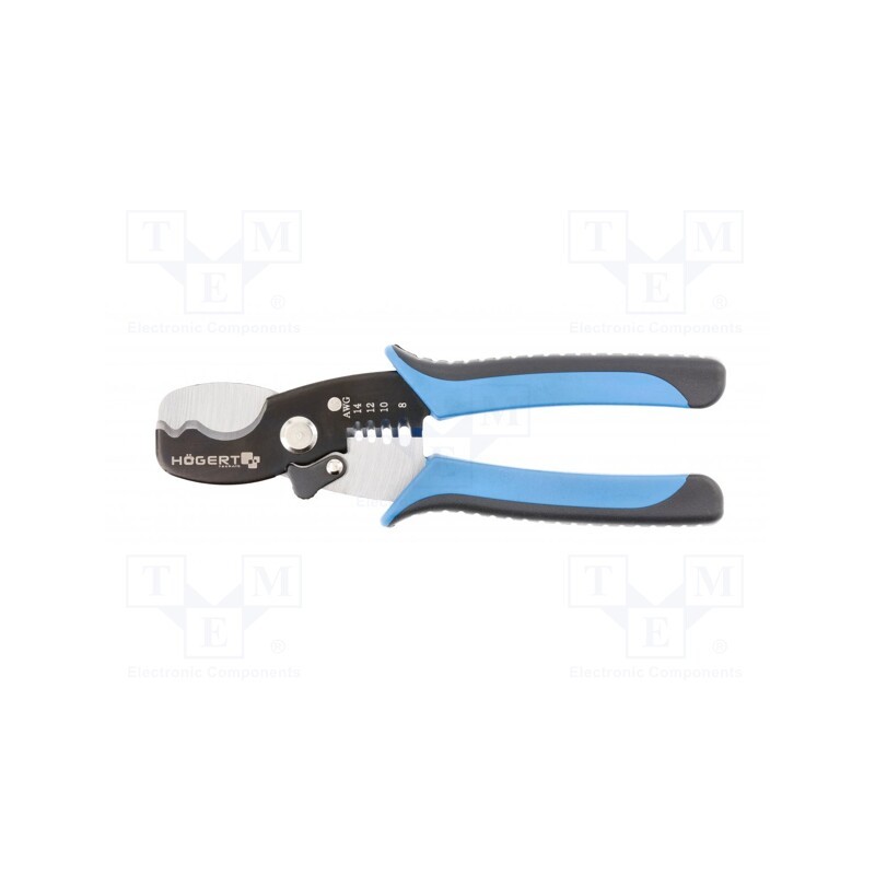 1 pcs x Hu00d6GERT TECHNIK - HT1P045 - Pliers, cutting,for wire stripping, 185mm, 1.3÷8mm2