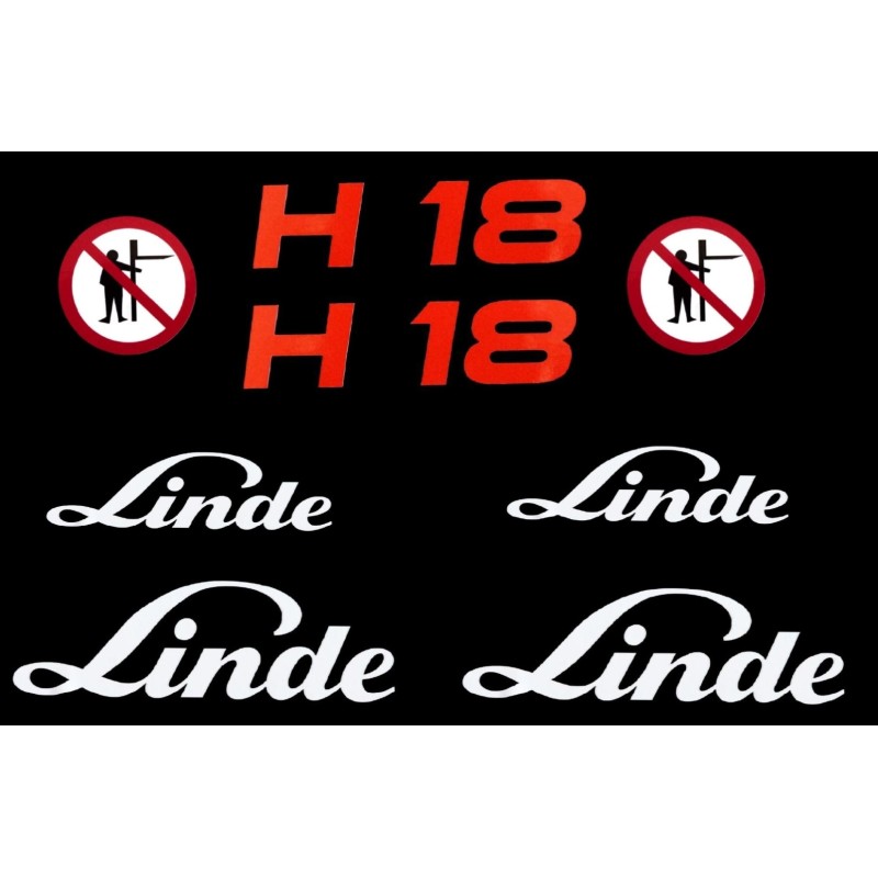 Linde h18 pictogram stickers set
