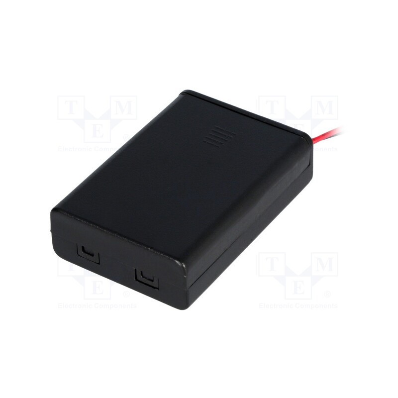 1 pcs x COMF - SBH-431A - Holder, AAA,R3, Batt.no: 3, cables, black, 150mm