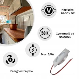 LED lamp 12v 24v ceiling recessed spot furniture drain for a camper