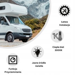 LED lamp 12v 24v ceiling recessed spot furniture drain for a camper