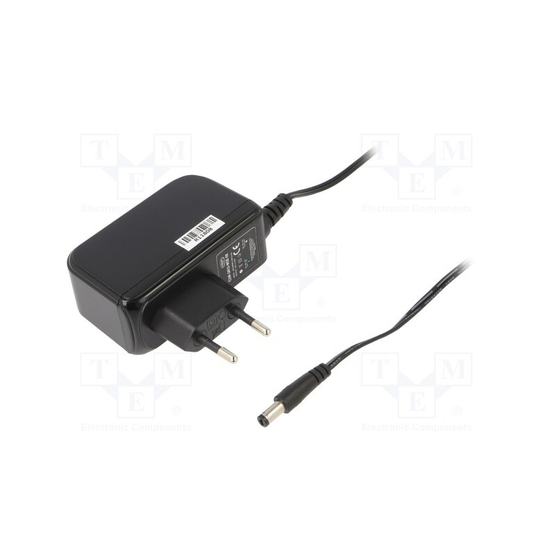 1 pcs x CELLEVIA POWER - CLW-2412-W2E-ER - Power supply: switched-mode, plug, 12VDC, 2A, 24W, Plug: EU, 86.8%