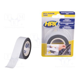 1 rol x HPX - SF2503 - Tape: self-amalgamating, black, 12mm, L: 0.9m