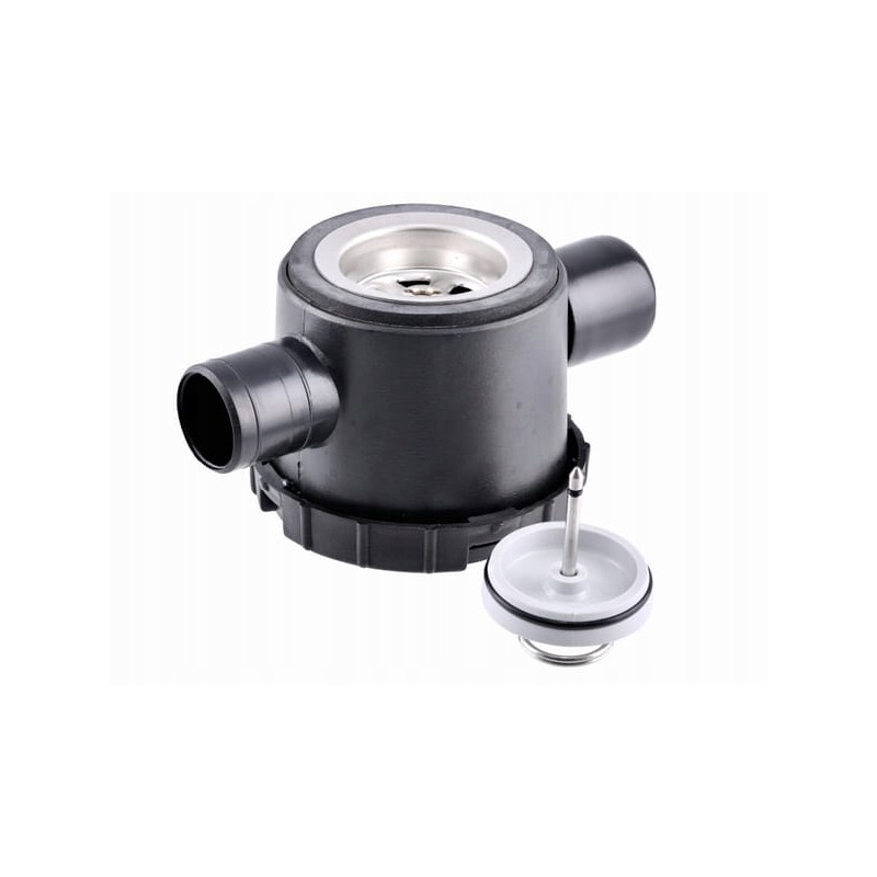 Drain siphon with water plug, 39 mm, through-hole