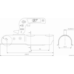 Ball hitch zsk 750 d kg tube 60 mm hit