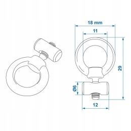Awning stop, kedry lock, 6 9mm, 2 pcs