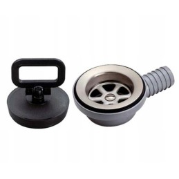 Drain for the sink in a camper with a siphon can