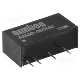 1 pcs x AIMTEC - AM3D-0512SZ - Converter: DC/DC, 3W, Uin: 4.5÷5.5V, Uout: 12VDC, Iout: 250mA, SIP7