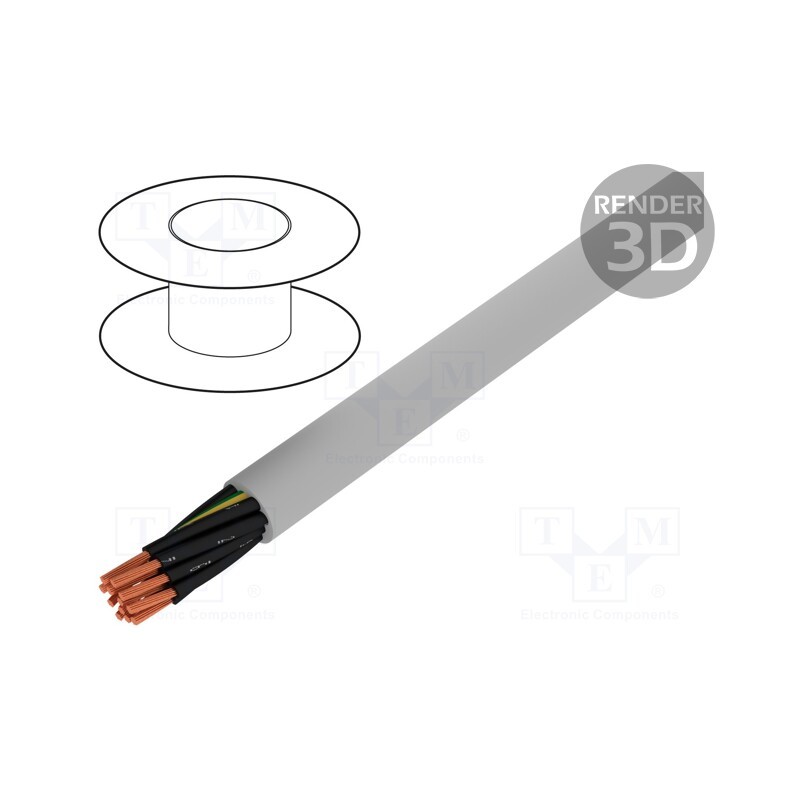 1 rol x ALPHA WIRE - 470121YY GE033 - Wire, Pro-Met, 12G1mm2, unshielded, 300V,500V, 100m, Cu, stranded