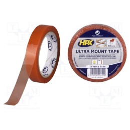 1 rol x HPX - UM1910 - Tape: fixing, W: 19mm, L: 10m, Thk: 200um, double-sided, transparent
