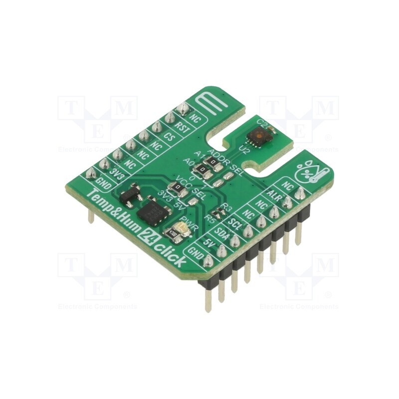 1 pcs x MIKROE - TEMP&HUM 24 CLICK - Click board, humidity/temperature sensor, I2C, HDC3021
