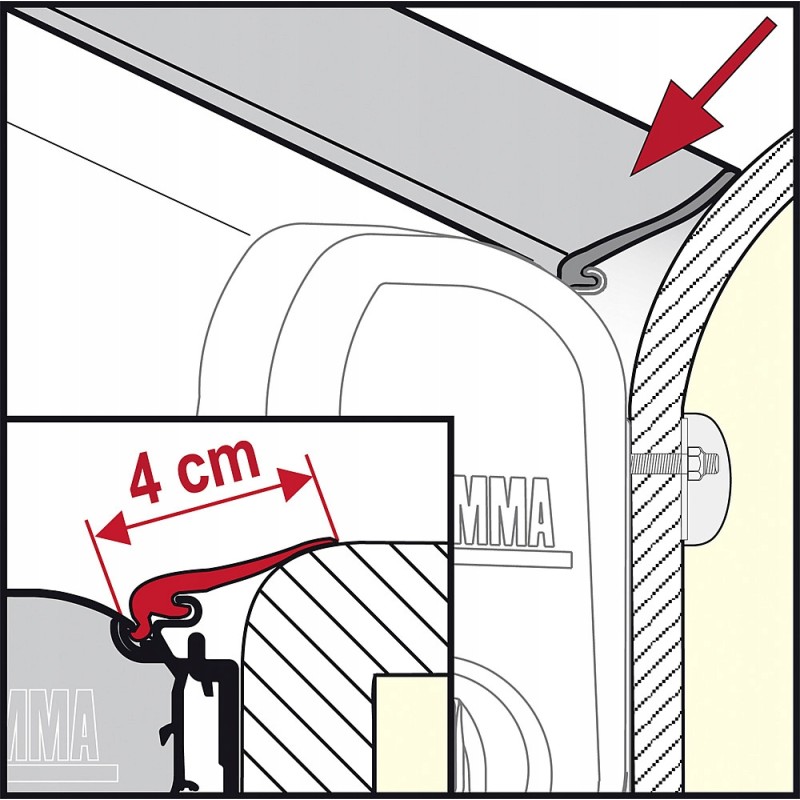 Rain Guard M Fiamma camper awning seal