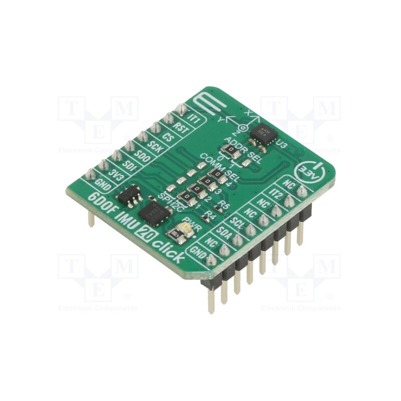 1 pcs x MIKROE - 6DOF IMU 20 CLICK - Click board, accelerometer,gyroscope, I2C,SPI, BMI323, 3.3VDC