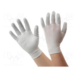 1 set x ANTISTAT - 109-0426 - Protective gloves, ESD, L, polyamide,polyurethane,carbon fiber