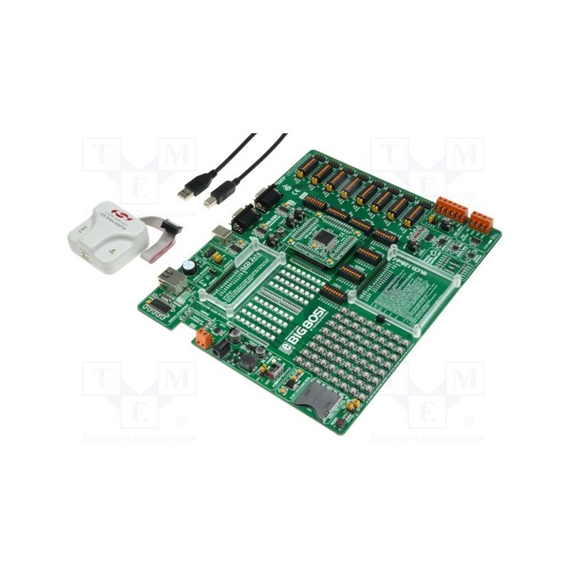 1 pcs x MIKROE - BIG8051 DEVELOPMENT SYSTEM - Dev.kit: 8051 Silicon Labs, CAN,Ethernet,JTAG,RS232