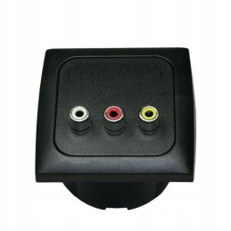 C line audio video socket, black isobox frame, haba, wa