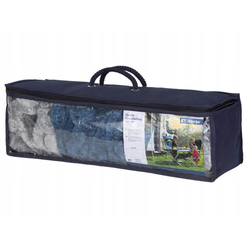 Gray and blue french door hooks, 56x185 cm