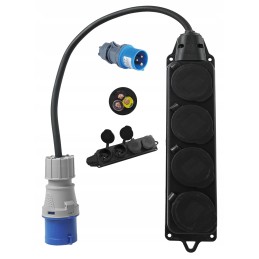 Adapter, CEE plug, 230v socket, IP44 adapter