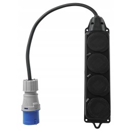 Adapter, CEE plug, 230v socket, IP44 adapter