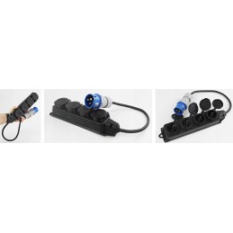 Adapter, CEE plug, 230v socket, IP44 adapter