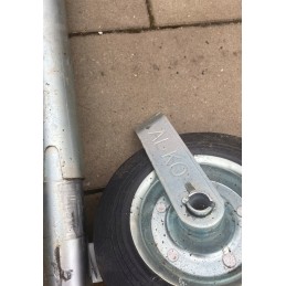 The support wheel and the maneuvering wheel of the trailer