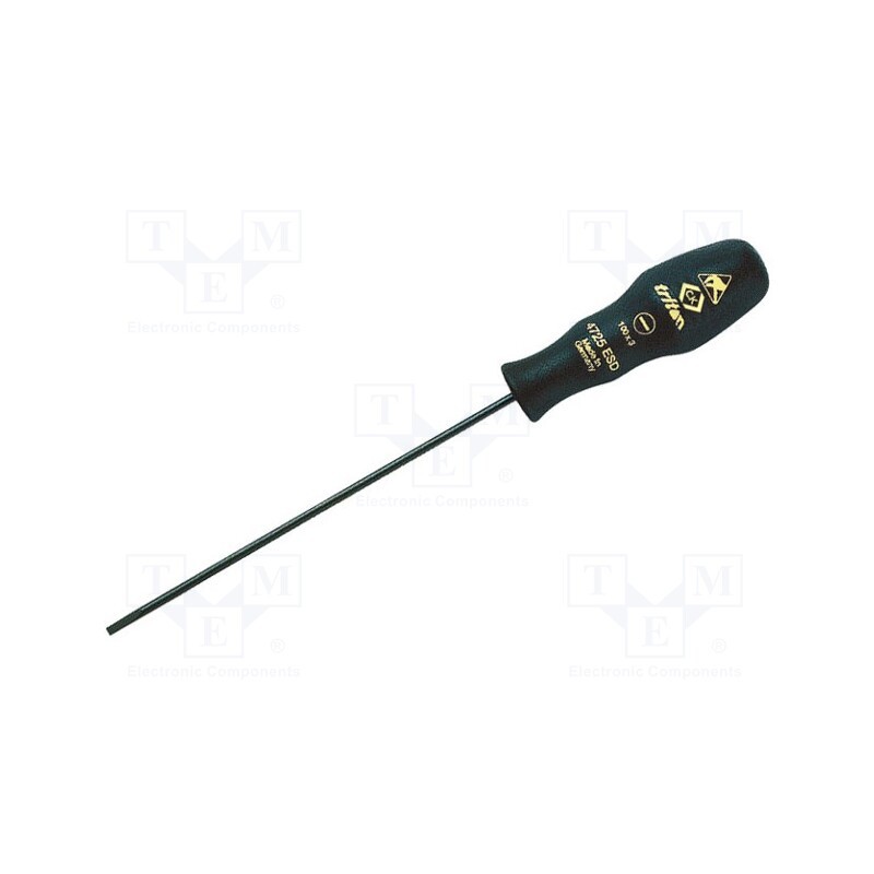 1 pcs x C.K - T4725ESD 10 - Screwdriver, slot, SL 5, ESD, Blade length: 250mm