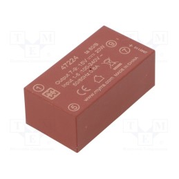 1 pcs x MYRRA - 47224 - Converter: AC/DC, 20W, 85÷265VAC, Usup: 120÷370VDC, Uout: 15VDC