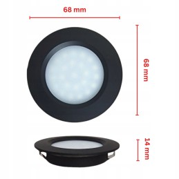 LED lamp 12v 24v ceiling recessed spot furniture drain for camper 2w