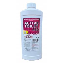 Active toilet liquid for tourist toilets 1l red