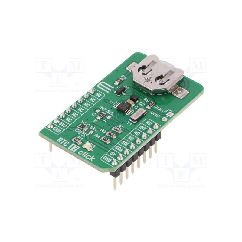 1 pcs x MIKROE - RTC 17 CLICK - Click board, RTC, I2C, RV5C387A, prototype board, 3.3VDC,5VDC