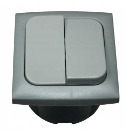 C line double switch, gray isobox frame, haba in wa