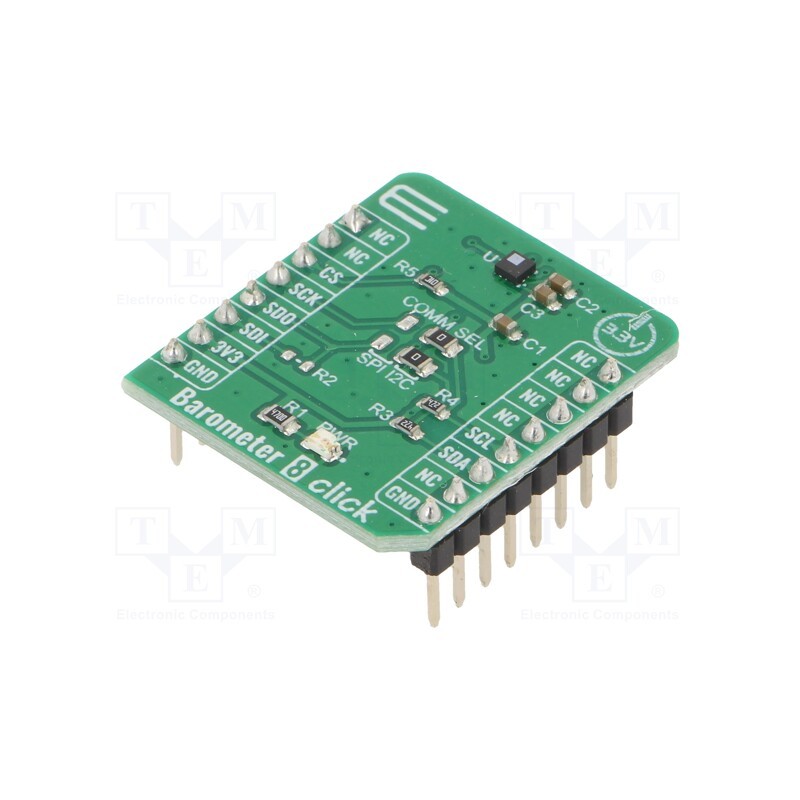 1 pcs x MIKROE - BAROMETER 8 CLICK - Click board, pressure sensor, I2C,SPI, ILPS22QS, prototype board
